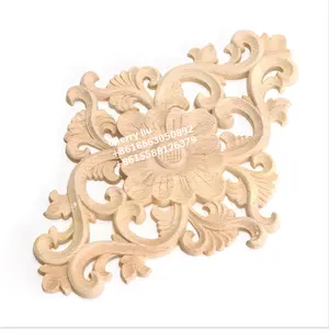 Decorative Wood Carving Furniture Overlays Appliques Furniture Parts