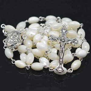 Católico regalo artículos perla Rosario collar con suelo santo y Jerusalén Cruz - Product Image 2