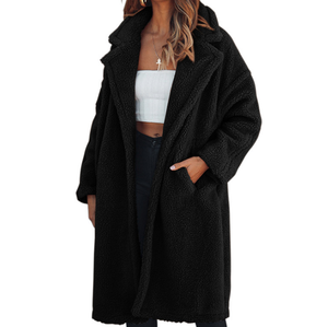 حار بيع الجيش الأخضر المعتاد فروي معطف طويل النساء - Product Image 4