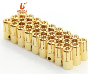 6.5mm Gold plated bullet connector Banana plug RC connector plug for lipo battery esc motor