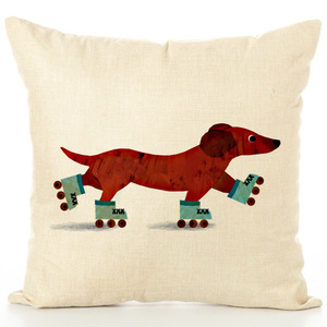 Bauernhaus Moderne Einfache nette hund gedruckt Baumwolle Leinen Sackleinen Platz Kissen Abdeckungen für Sofa - Product Image 6