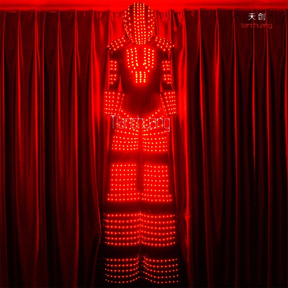 Programmé LED échassier Robot, incroyable sans fil DMX512 contrôlée LED robot échassier pour la danse