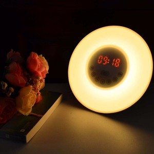 2017 Amazon Venta caliente amanecer reloj despertador con natrural sonido y Radio FM - Product Image 6
