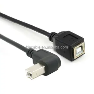 Right Angled USB type B Male to Female Cable