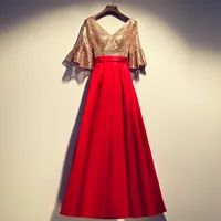 Alianza Acercarse Mirar fijamente Venta al por mayor hermosa vestido rojo dorado para ocasiones especiales:  Alibaba.com