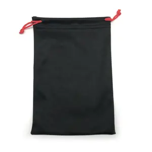 Double drawstring microfiber soft ski goggle pouch bag