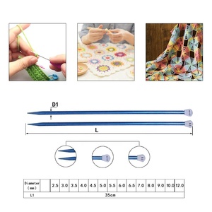 SKC Kim Đan Áo Len Nhiều Màu 35CM Kim Dệt Thủ Công Kim Thẳng Áo Len Một Mũi Nhọn - Product Image 5