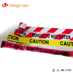 <span class=keywords><strong>PE</strong></span> màu đỏ và trắng in ấn rào cản băng mà không cần chất kết dính nhà sản xuất bán buôn - Product Image 2