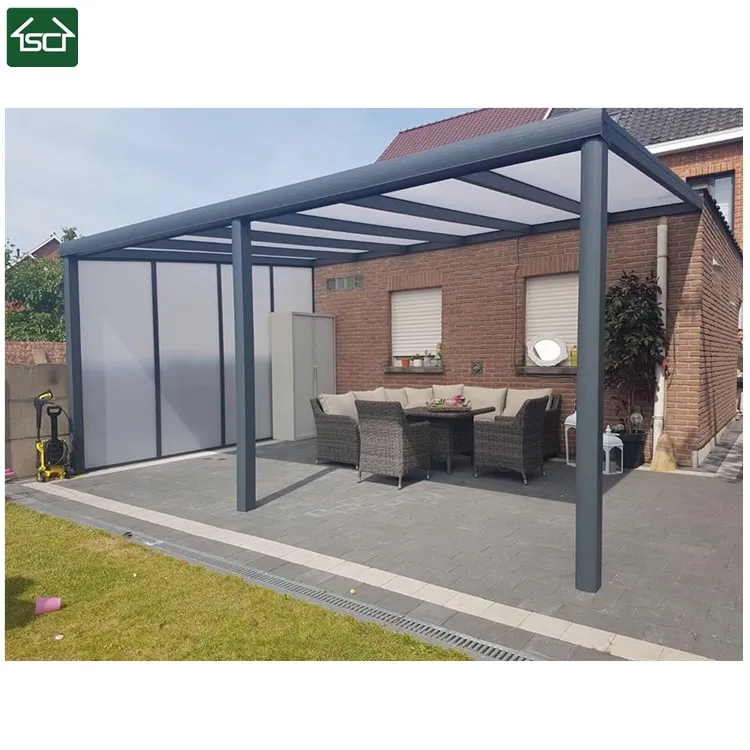 Tuingebouw Polycarbonaat Terras Dakterras Cover Aluminium Terras Cover Intrekbare Luifel