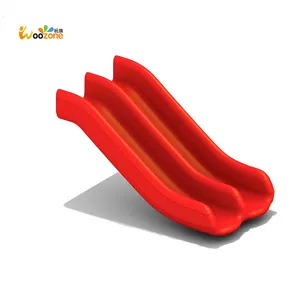 Günstige Indoor Outdoor Kinderspiel platz Double Plastic Tube Slide Teile