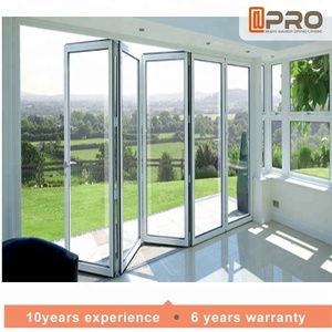 Puerta Plegable de Aluminio con Marco de Vidrio Acordeón, Estilo Nuevo, Comercial, para Exteriores, Impermeable, Insonorizada y con Aislamiento Térmico - Product Image 2