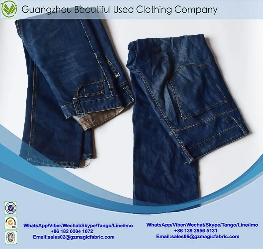 Kedua Tangan Lateks Pakaian Pria Celana Jeans dengan Harga Murah Pakaian Lama Digunakan Kain Bentuk China