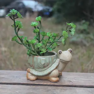 New design tortoise ceramic animal shape garden planter