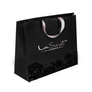 Laminasyonlu ve Sıcak Baskılı Perakende Lüks Kağıt Hediye Çantası, Halat Saplı Özel Baskılı Alışveriş Çantaları, Paketleme İçin - Product Image 1