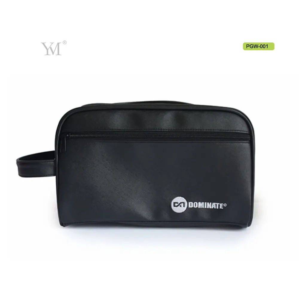 Wholesale Cosmetic Bags Leather Cosmetic Bag with Wrist Black Guangzhou National,tote Bag PVC Leather Bucket ISO9001 PGW-001