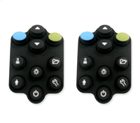 Clavier en silicone conducteur de haute qualité personnalisé en usine, calculatrice, télécommande de piano, clavier transparent avec boutons lumineux