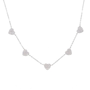 Micro Pave Tiny Cz Heart Charm Cute <strong>Delicate</strong> 2023 Valentines Gift Heart Choker <strong>Necklace</strong> - Product Image 2