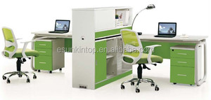 2015 nuevo diseño moderno de muebles de oficina 2 Persona de escritorio de oficina - Product Image 3