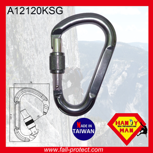 25KN Breaking Strength Taiwan Aluminum For Wild Sports Carabiner - Product Image 3