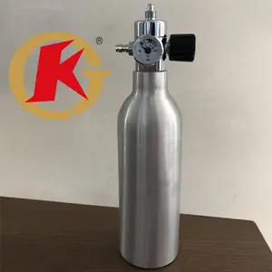 KJ Tangki PCP Silinder Aluminium Kecil, Penjualan Langsung Pabrik 0,45 L 0,6 L dengan Tekanan Kerja 300Bar untuk Pistol Udara