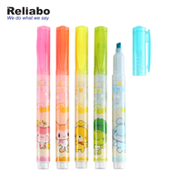 Stylo magique pour enfants, Mini porte-clés et surligneur, multicolores, papeterie scolaire