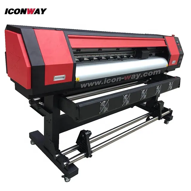Iconway 1,6 M 5ft dx5 único cabezal de impresión de súper alta resolución digital lona de la máquina de impresión de color a 4 impresora eco solvente