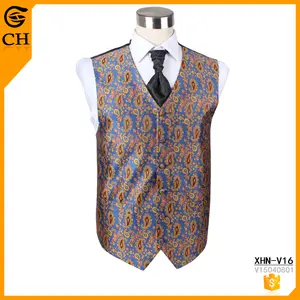 Embroidered Waistcoat Custom Latest Design Classic Vest For Men Casual Formal Waistcoat Paisley Vest Suit Slim Paisley Embroidered Custom Waistcoat