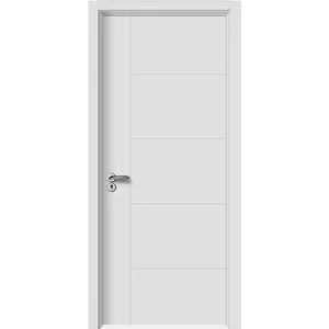 Деревянная дверь с белым рисунком для внутренней двери