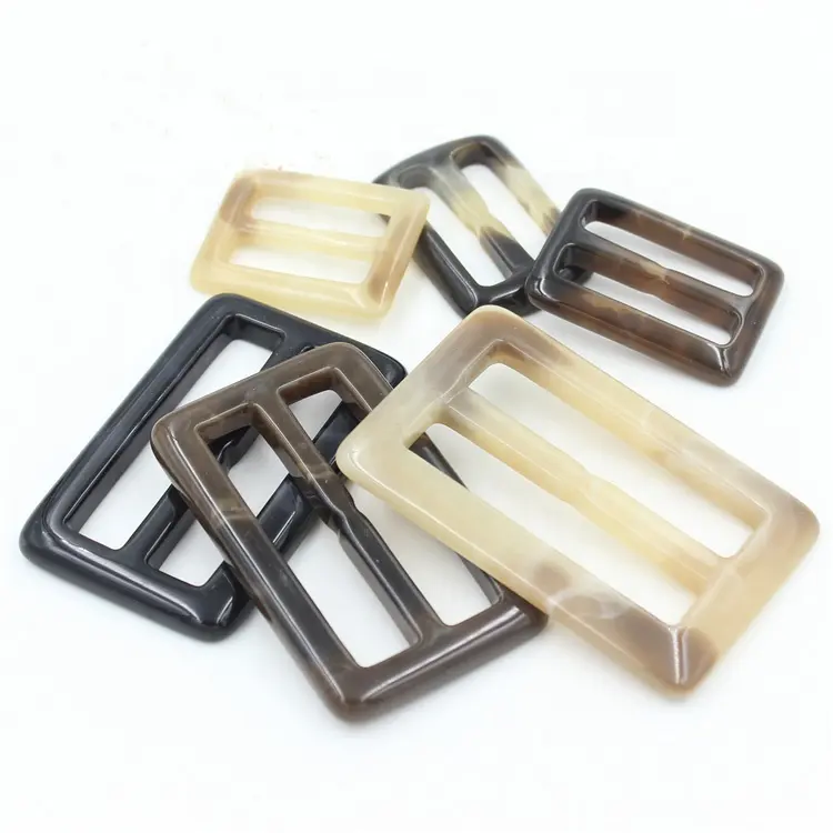 Resin Brown Adjustable Buckles for Belts Stock Less Moq Fashion Buckle Accessories Buckle Customized Nickel-free Grade