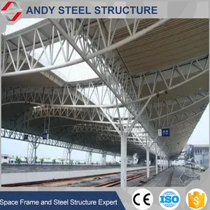 Steel Galvanized Arched space frame long span steel trusses for building