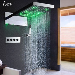 De baño al por mayor LED lluvia cascada de la <span class=keywords><strong>ducha</strong></span> <span class=keywords><strong>grifo</strong></span> 3 vías frío y caliente <span class=keywords><strong>ducha</strong></span> Mezclador - Product Image 1