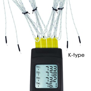 K-Type <b>Digital</b> Thermocouples <b>Thermometer</b> with 4 Channel K-Type Metal & Bead Probe Temperature Instrument with Backlight - Product Image 4