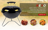 Barbecue au charbon de bois portable KEYO, 11 pouces, noir, mini-grills de table