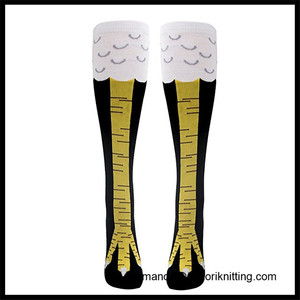 Hot Bán Chân Gà 3D Động Vật In Ấn Tùy Chỉnh Thực Hiện Đầu Gối Vớ Cao Phụ Nữ Ăn Mặc Vớ Dài - Product Image 5