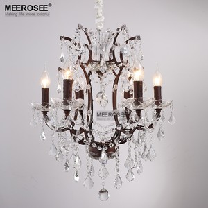 Vintage Loft Crystal Chandelier Retro <strong>Rustic</strong> Hanging <strong>Light</strong> <strong>Fixture</strong> with Adjustable Height Drop Lamp for Home Decor JD001 - Product Image 4