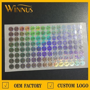 Tùy Chỉnh In Chết Cắt Hình Dạng Dính Chống Hàng Giả Nhãn Giấy 3D Ba Chiều Logo Chống Hàng Giả Dán - Product Image 2