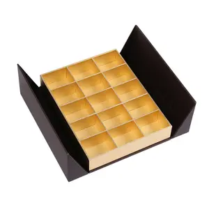 Luxury16 girds कुकीज़ पैकेजिंग बॉक्स डबल दरवाजा खोलने उपहार baklava praline पैकेजिंग बक्से