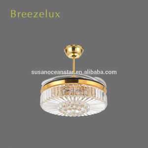 Fácil instalación ventilador de techo Sala <span class=keywords><strong>Luz</strong></span> ventilador Odeon flecos de cristal araña - Product Image 1