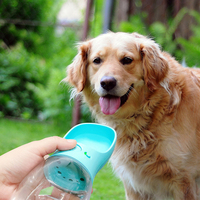 Bouteille d'eau Portable pour chiens, accessoires de voyage en plastique, vente en gros, usine
