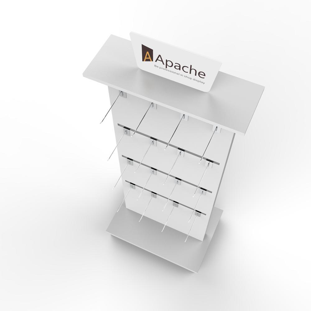 Customized POP Sock Display Stand Double-sided Wooden Display Rack Display Stand for Clothes Shop — view 6