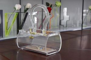 ที่กำหนดเองคริลิค Lucite Perspex ผู้หญิงสีดำหรือที่มีสีสันคริลิคกล่องคลัทช์คริลิคที่ชัดเจนกระเป๋าคลัทช์ - Product Image 6