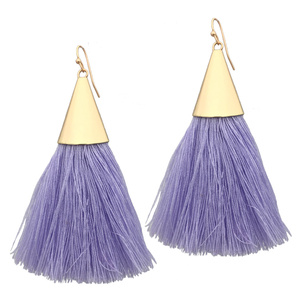 Fashion Ladies Cotton Thread Drop Dangle <strong>Earrings</strong> Big Fan Wide Handmade Boho Gold Plated Alloy Tassel <strong>Earrings</strong> <strong>for</strong> <strong>Women</strong> - Product Image 3