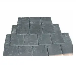 廉价和热卖黑色石板屋顶瓷砖粗糙的边缘
