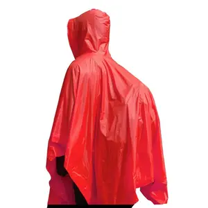 Available square PVC adult raincoat with snap outlet size raincoat