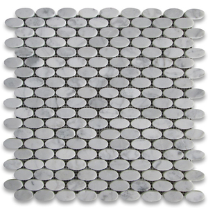Oval Shape <strong>Mosaic</strong> Cheap Gold Matrix Marble <strong>Mosaic</strong> <strong>Tile</strong> <strong>Craft</strong> Pattern - Product Image 1