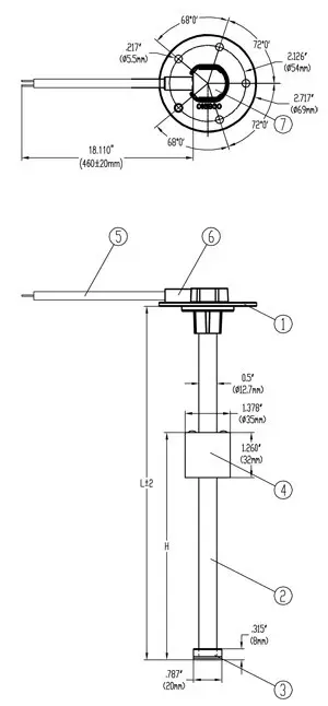 MR-MS5-200 Gps Pelacakan Sensor Level Bahan Bakar Truk Tangki Bahan Bakar Pengukur Level