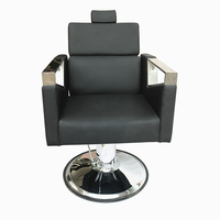 Nouveau design, fauteuil de barbier inclinable réglable en cuir PU avec pompe hydraulique, base ronde, couleur personnalisée pour usage en salon