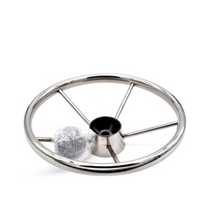 <span class=keywords><strong>Volante</strong></span> para barco de 11 ", acero inoxidable 316, con perilla, 5 radios, para yate marino - Product Image 1