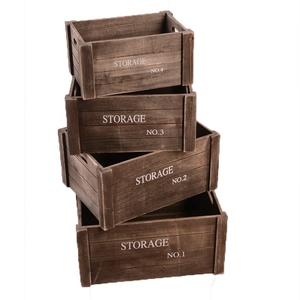 Factory High Quality Wholesale Handmade Custom Wood Boxes Cheap Used Wood Fruit Crates Unfinished Wooden Crates