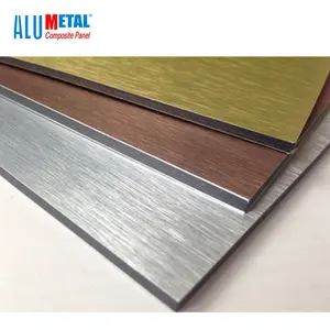 Silver Brushed Aluminum Composite Panel acp sheet